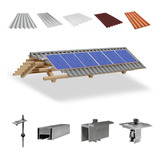 Kit Estrutura Suporte 06 Placas Solar Viga Madeira 8,80m