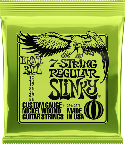 Encordado Ernie Ball 7 Cuerdas 10-56 Guitarra Electrica 2621