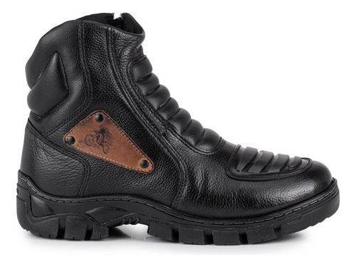 Bota Motoqueiro Impermeável Couro Legitimo Masculino Oferta