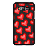 Funda Para Samsung Galaxy Corazones Rojos Tapiz Mujer