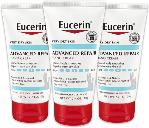 Eucerin Advanced Repair Crema De Manos  Paquete De 3  78g Cu