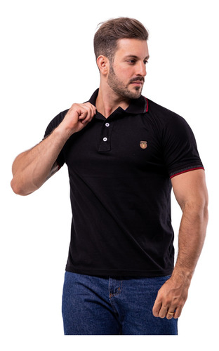 Camisa Polo Masculina Slim Básica Camiseta Premium Lisa