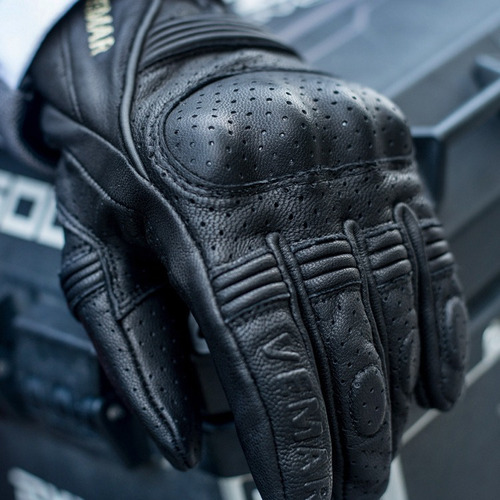 Guantes Retro De Piel De Oveja Para Moto Four Seasons Riding