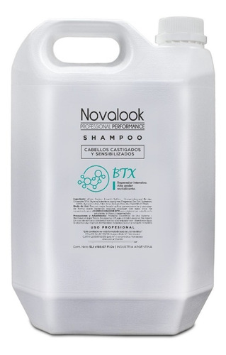 Shampoo Novalook Btx 5 Litros Bidon Castigados Y Sensibles