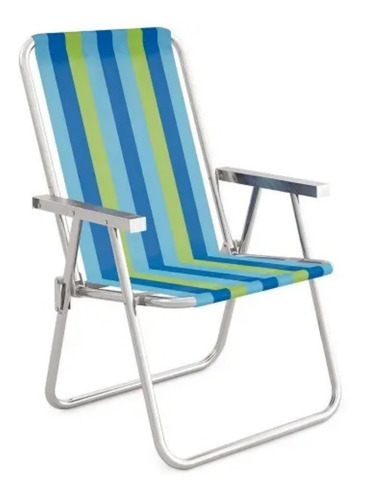 Cadeira Alta Conforto Alumínio - Mor - Azul E Verde