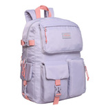 Mochila Mujer Escalade Gris Coral Head Color Gris/coral