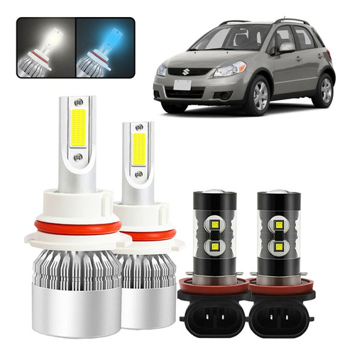 Kit De Focos Led 9007 H11 Para Suzuki Sx4 2007-2014