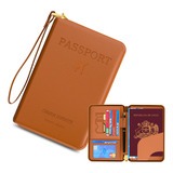 Porta Pasaporte Documentos Funda Protectora Viaje Con Rfid