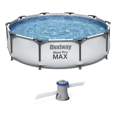 Alberca Circular Estructural 4678 Litros 3m Jardin Bestway Color Gris Piedra prismática | Meses sin interés