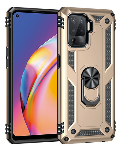 Funda De Uso Rudo Anticaída Con Anillo Para Oppo A94 4g