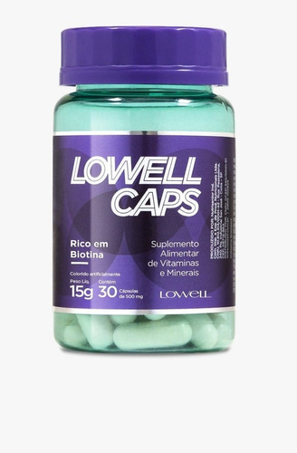 Lowell Caps Vitaminas E Nutrição Capilar 100% Natural 