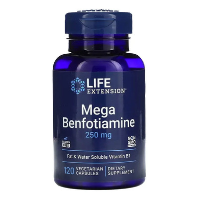 Life Extension Mega Benfotiamina 250 Mg 120 Vegacaps Sin Sabor | Envío gratis