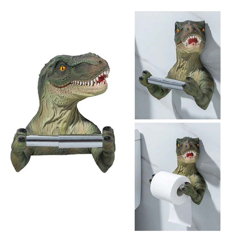 Soporte De Papel Higiénico Figura De Dinosaurio, T Rex