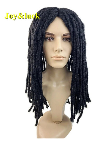 Dreadlock Negro Sintético Para Hombre Para Peluca, Rastas La