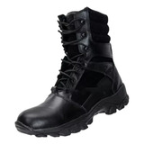 Botas Tacticas Negras  Ranger Us Con Cierre Lateral Policia