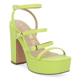 Sandalia Plataforma Mujer Verde 12cm 497-48