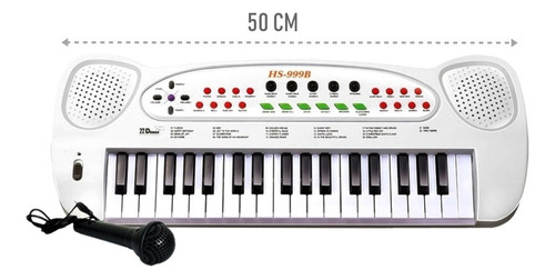 Teclado Piano Musical Infantil Com Microfone 37 Teclas