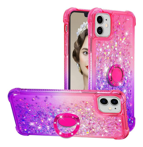 Funda Para iPhone 11 Gradient Quicksand Mujer Niñasj9640