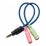 Splitter 3.5mm Para Auriculares De Audio Microfono Audifono