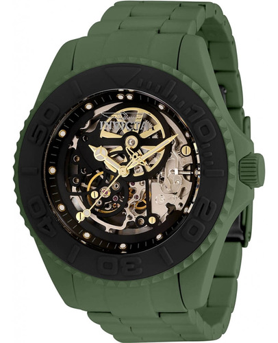 Reloj  Para Hombre 35251 Automático Color Verde De Acero