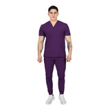 Uniforme Quirugico Jogger Antifluidos Hombre Morado