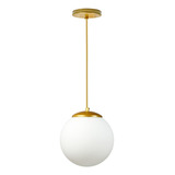 Luminária Pendente Globo Branco Jabuticaba Bola 20 Cm Moon G