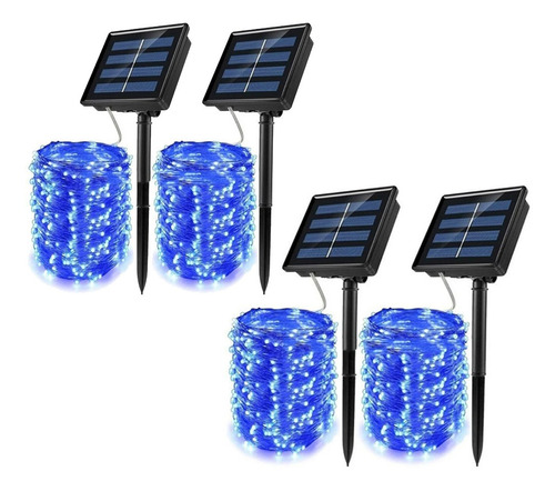 4x30m Serie Solar Luces Navidad Fiesta Tira (120m)