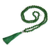 Adabele Premium 108 Collar De Borlas De Cuentas Mala ' Jade 