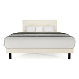 Cama Recamara Base Box Madera Tapiz Urban Matrimonial Beige