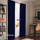  Bsj Ambiente Blackout Textil De 210cm X 130cm Lisa Color Azul Marino - Pack Por 2