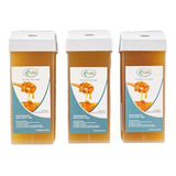 X3  Unidades Cera Roll-on Miel 100g