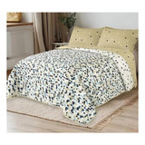  Cubrecama Quilt Estampado Reversible Con Funda King Size