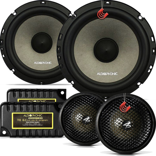 Kit 2 Vias Audiophonic Sensation Ks 6.2 130w Rms 6.5 Novo