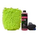 Kit De Lavado Auto 3d Pink + Guante + Microfibra