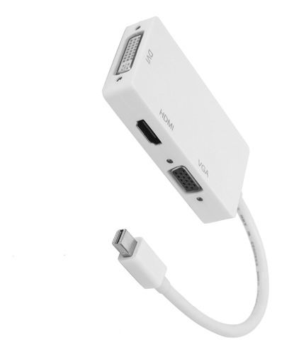 Adaptador 3 Em 1 Mini Dp Para Porta De Exibição Hdmi Vga Dvi