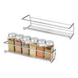 Set X2 Estantes Organizador Acero Especiero Cocina Multiuso