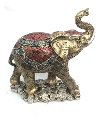 Figura Decorativa Elefante De La Abundancia Dolares