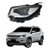 Farol Jeep Compass 2017 2018 2019 2020 Masc Negra Esquerdo