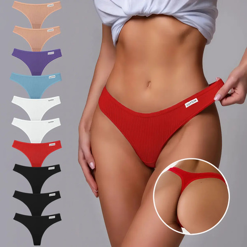 Tanga De Algodón Para Mujer. Pack De 10 Personas | MercadoLibre