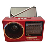 Mini Radio Am Fm Linterna Portátil Bluetooth Solar Usb