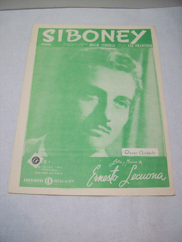 Adp Partitura Siboney Rumba Ernesto Lecuona Oscar Anderle