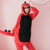 Pijama Entero Dinosaurio Rojo Kawaii Adulto