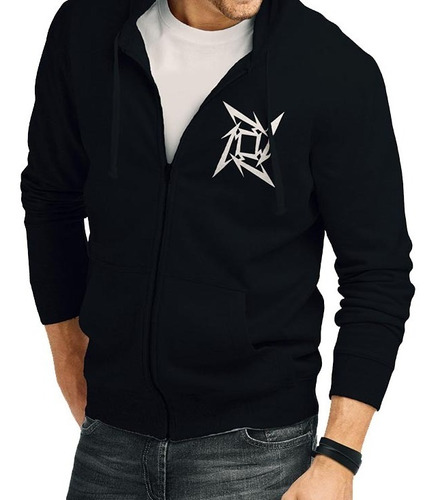 Buzo Hoddie Capota Cremallera Metallica Rock