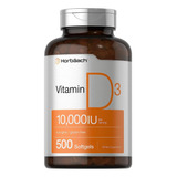 Vitamina D3 10,000iu 500 Unidades Gran Tamaño Eg Dd116