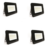 Reflector Led 50w Alta Potencia Exterior Blanco Frio Pack X4