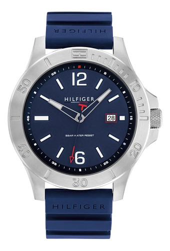 Reloj Tommy Hilfiger Hombre Silicona Azul 50mts Th1791991