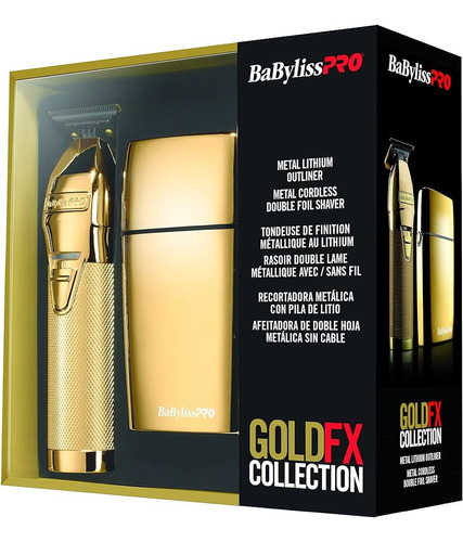 Combo Babyliss Gold Fx Coleccion Shaver + Trimmer Skeleton