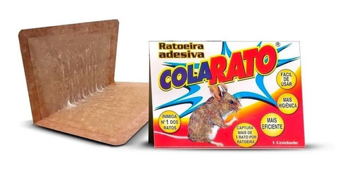 Ratoeira Adesiva Cola Pega Rato Visgo American C/ 10 Peças