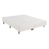 Cama Box Base Queen Light Tecido White (158x198x24) - Ortob