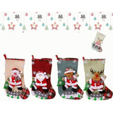 4 Calcetines Navideños, Calcetines De Chimenea De Navidad (1